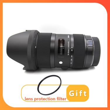 Imagem de Lente Sigma-Art para montagem Canon  zoom grande angular  formato APS-C  F1.8 DC HSM  18-35mm