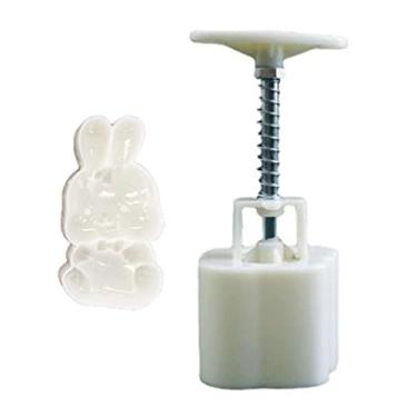 Imagem de 50g Material Plástico Molde Mooncake Forma Coelho Carimbos Mooncake Moldes Mooncake Moldes Para Festival Meados Outono Cozimento Mooncakes Molde Plástico Mooncake