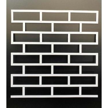 Imagem de Stencil Gabarito Modelo Tijolinho Pintura Revestimento 3D