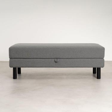 Imagem de Puff Baú Antúrio 120cm CabeCasa MadeiraMadeira Cinza