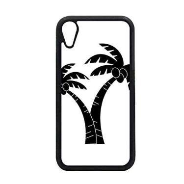 Imagem de Capa com contorno de planta de coqueiro para iPhone XR para proteção de telefone Apple