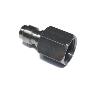 Imagem de Aopkeo Adaptador de carregamento macho de aço inoxidável 8 mm rosca fêmea 1/8BSPP conector acoplador pulg de desconexão rápida para paintball airsoft PCP mergulho