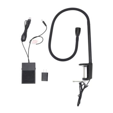 Imagem de Lâmpada UV para Extensão de Cílios 395 a 400nm Pescoço de Ganso UV LED Luz de Cílios Com Braçadeira e Interruptor de Pedal para Unhas US Plug 100 a 240V Extensão de Cílios