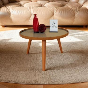 Imagem de Mesa de Centro com Vidro Tray Laminada 60/35  Cinza