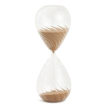 Imagem de Ampulheta Decorativa em Vidro Areia Marrom 90 Minutos 30cm 18305 Mart
