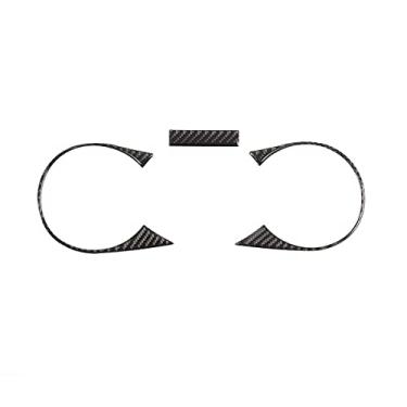 Imagem de PIUGILH Adesivo de acabamento de quadro de velocidade de painel de carro de fibra de carbono macia apto para Toyot*a Tacom*a 2005-2015, acessórios interiores de carro