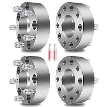 Imagem de SCITOO 4 adaptadores de espaçador de roda Hubcentric de 5 cm 5 x 5,5 a 5 x 5,5 5 x 139,7 77,8 mm com rosca de 9/16" adequado para espaçador de roda Durango 04-09|para espaçadores de roda Dakota 05-10
