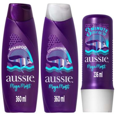 Imagem de  Kit Aussie Moist Condicionador 360ml + Shampoo 360ml + 3mm