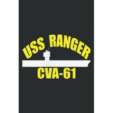 Imagem de Porta-aviões Uss Ranger Cva-61 Frontback do Dia dos Veteranos: Diário pautado, capa de acabamento fosco com 15 x 23 cm e 100 páginas, para crianças, escritório, material escolar