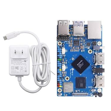 Imagem de Orange Pi 5 Pro 4GB LPDDR5 Rockchip RK3588S Computador de Placa Única de 8 Núcleos de 64 Bits com soquete eMMC, WiFi 5/Bluetooth 5.0, Executa/Ubuntu/Debian/Android 12 (Pi 5 Pro 4GB+Fonte de energia)