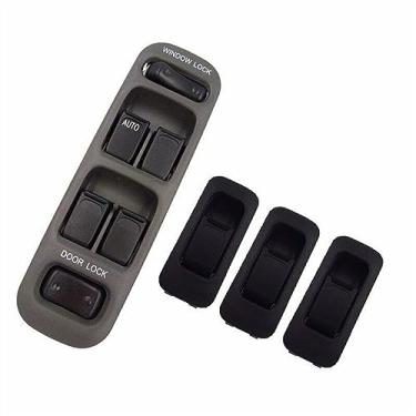 Imagem de IKUESM Power Electric Main Window Lifter Controle Switch Console Botão Regulador Compatível com Suzuki Grand Vitara Compatível com Chevy Tracker Acessórios para carro(Size:Set)