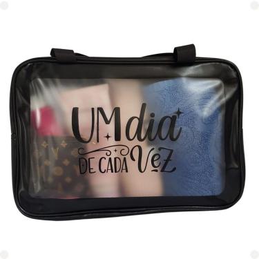 Imagem de Necessaire Grande Para Dia A Dia Ou Viagem Preto Prática