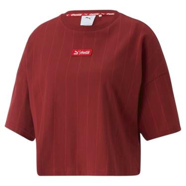 Imagem de PUMA - Camiseta feminina X Coca Cola Relaxed AOP, Vermelho intenso, P