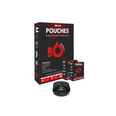 Imagem de Plastico Plastificação 400 Grafity 2 Cento CPF (Título Eleitor), 1 Cento RG, 1 Cento A4 0,05mm 125 Micras e Canteadeira 5mm