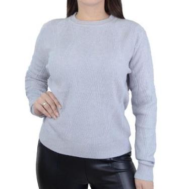 Imagem de Blusa Feminina Facinelli Tricot Cinza Claro - 651057-Feminino