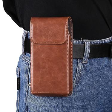 Imagem de Bolsa de Cintura Bolsa de couro universal para celular com estojo de clipe de cinto para Samsung Galaxy S20 FE, Note20, Note20 Ultra, s20 Ultra, s20+, Note10Lite, Note10+, A90, A21, A80, A70, A71 Bols