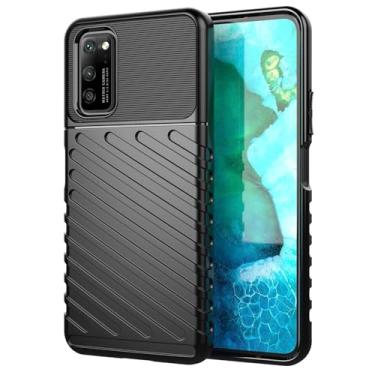 Imagem de Capas para Honor V30 Pro.Caso básico,Botão de pressão flexível / 360 ° Proteção completa,Sensação arenácea