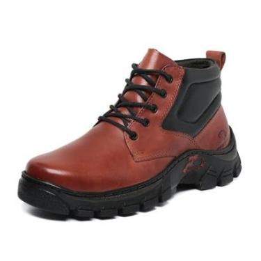 Imagem de Botina Coturno Adventure Segurança Trabalho Couro Palmilha Gel Ortopedica 7001-Unissex