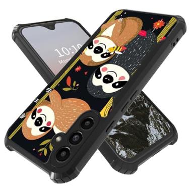 Imagem de Qindaiwen Capa para Samsung Galaxy A35 5G, resistente à prova de choque com parte traseira rígida de acrílico, capa protetora fina à prova de choque de grau militar para Samsung Galaxy A35, adorável