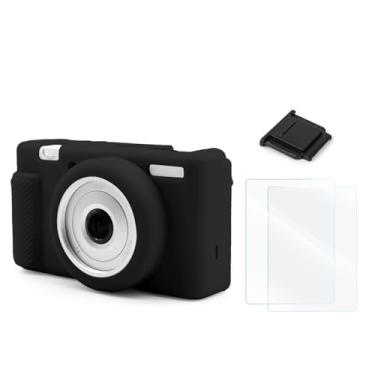 Imagem de Capa para câmera ZV-1F, capa protetora de silicone compatível com Sony ZV-1F/ZV-1 II/ZV-1M2, protetor de tela para Sony ZV-1F [2 pacotes], capa para câmera Hot Shoe para acessórios de câmera ZV-1F