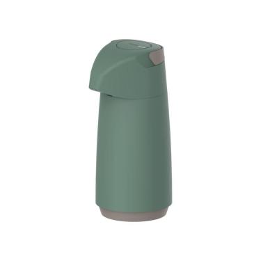 Imagem de Garrafa Térmica Tramontina Exata Em Plástico Verde Com Ampola De Vidro 1 L