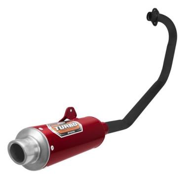 Imagem de Escapamento Pro Tork Mini Turbo Moto Honda Titan 160 2023 Curva Preta,
