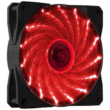 Imagem de Cooler Fan 120mm (12cm) 15 Leds Vermelho - Xway, Vermelho