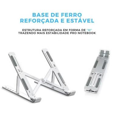 Imagem de Suporte Para Notebook Material Alumínio Ajustável/Regulável - Bc Bora 