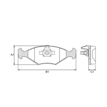 Imagem de Pastilha Freio Convencional Dianteira Sem Alarme Sistema Teves Pd87 Fr