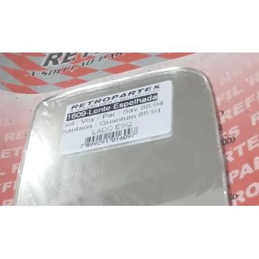 Imagem de Lente de Vidro Retrovisor Motorista Esquerdo para Gol, Parati, Saveiro 87 à 94, Santana, Quantum 85/90, sem Base