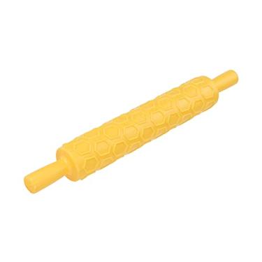 Imagem de Rolo de Massa de Fondant Em Relevo, Rolo de Pastelaria DIY Ferramenta de Assadeira para Biscoitos, Biscoitos e Decoração de Bolos, Totalmente Seguro e Não Tóxico, Fácil de