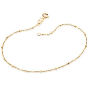 Imagem de Tornozeleira banhado ouro 3x 24k 18k e 22k feminina pulseira de pé rom