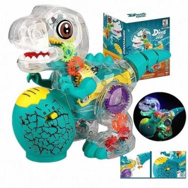 Imagem de Brinquedo Dinossauro Transparente Engrenagens Coloridas - TOYS