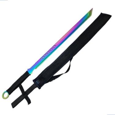 Imagem de Facão Espada Katana Samurai Em Aço 440 Com Fio De Corte e Bainha Para 