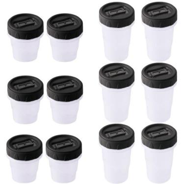 Imagem de Kit porta temperos/condimentos rosca 12 peças preto 6 x 65ml e 6 x 90m