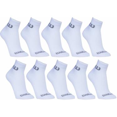 Imagem de Kit 10 Meias Cano Curta Masculina Adulto Branca