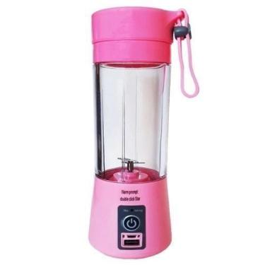 Imagem de Mini Liquidificador Portátil Shake Juice Cup Rosa - Hypem