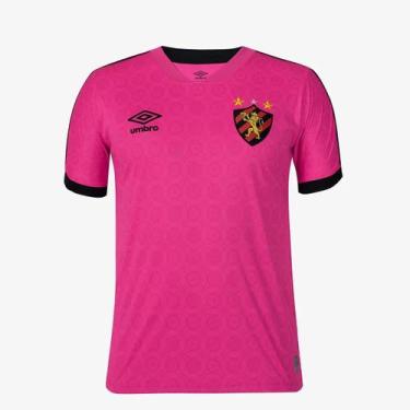 Imagem de Camisa Umbro Sport Recife Outubro Rosa 23/24 S/N, Rosa, Branco, G, Mas