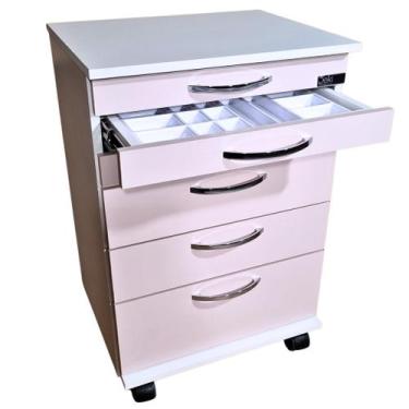 Imagem de Rosé Gaveteiro Balcão para Clínicas de Estética Avançada - Deki Móveis