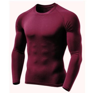Imagem de Camiseta Uv Dry Masculina Manga Longa Segunda Pele Térmica Proteção So