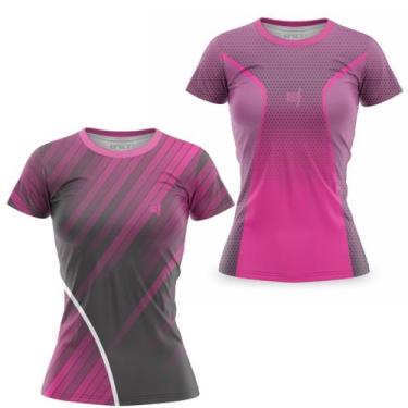 Imagem de Kit 2 Camiseta Tshirt Feminina Efect Esportiva Academia Caminhada Prot
