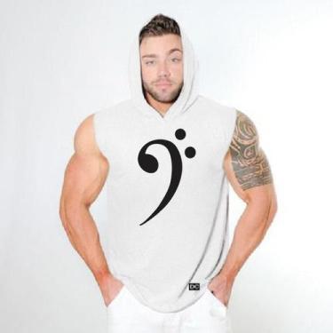 Imagem de Camiseta Regata Com Capuz Esportiva Treino Liso Estampa Personalizada 