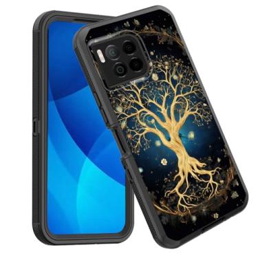 Imagem de GFEWYTJYJ Capa para Revvl 7 Pro 5G, proteção total de 3 camadas à prova de choque, resistente, resistente, de alto impacto, capa rígida para T-Mobile Revvl 7 Pro 5G 6,78 polegadas, árvore da vida
