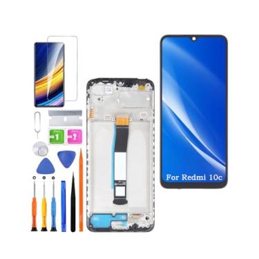 Imagem de Substituição de tela para Xiaomi Redmi 10c Original, 220333QAG 220333QBI LCD Touch Panel Display Digitalizador Assembléia peças de reparo com kit (preto com moldura)
