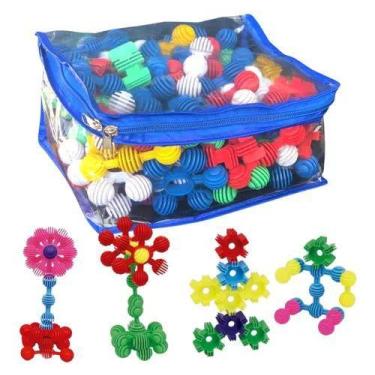 Imagem de Blocos De Montar Encaixes Mágicos Criativo Educativo 100 Pçs - origina