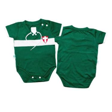 Imagem de Body Bebê Palmeiras Retrô Manga Curta Oficial - Revedor, P, Verde