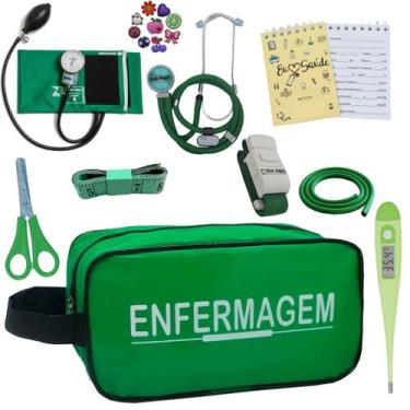 Imagem de Kit Academico Enfermagem Aparelho Pressao Estetoscopio Multi PAMED - P