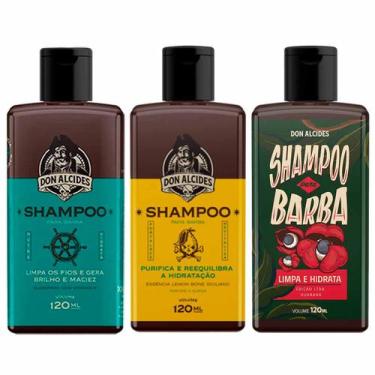 Imagem de Kit 3x Shampoo Barba Calico Jack Lemon Guaraná Don Alcides