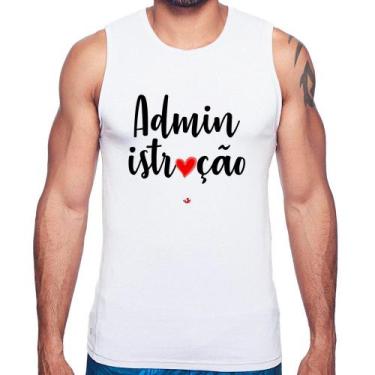 Imagem de Regata Administração por amor - Foca na Moda, Branco, G