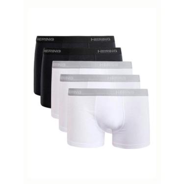 Imagem de Kit com 5 Cuecas Boxer Hering 77qu, Preto, P
